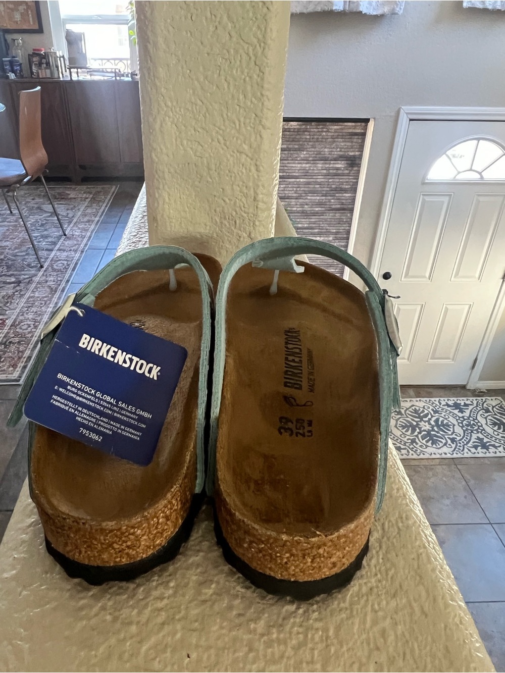 Birkenstock Black Gizeh Thong Sandals with Cork Footbed - Picture 4 of 7